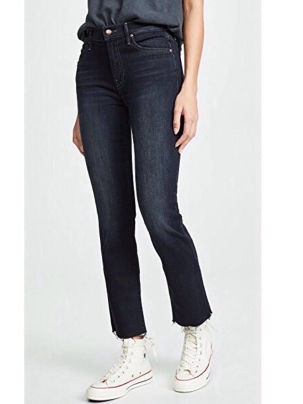 Mother Denim HW Rascal Ankle Snippet Jeans in Night Owl Wash | 25